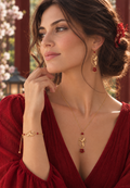 Parure Colibri Rouge